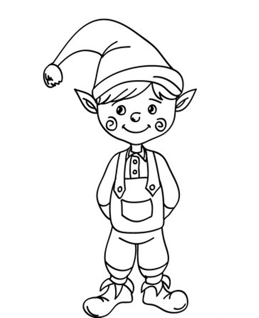 852x1046 Free Printable Elf Coloring Pages For Kids