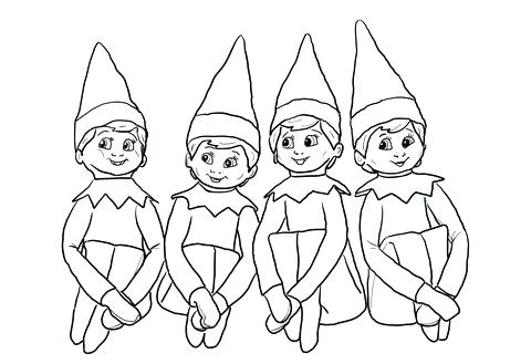 480x329 Unusual Elf On The Shelf Color Pages Elves Coloring Page Free