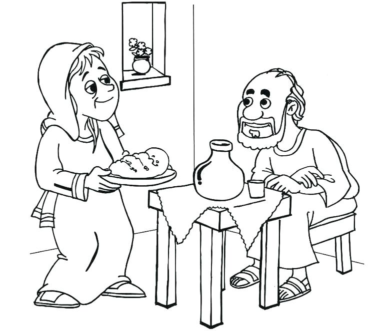 736x663 Coloring Elisha Coloring Pages Pictures Elijah And Colouring