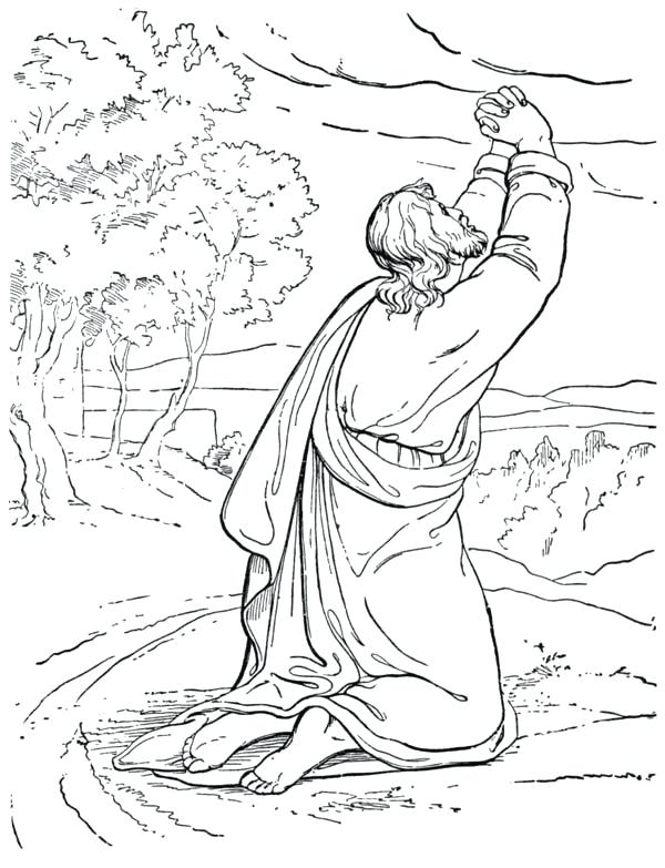 600x783 Elijah Coloring Pages Prophet Praying To God Coloring Pages