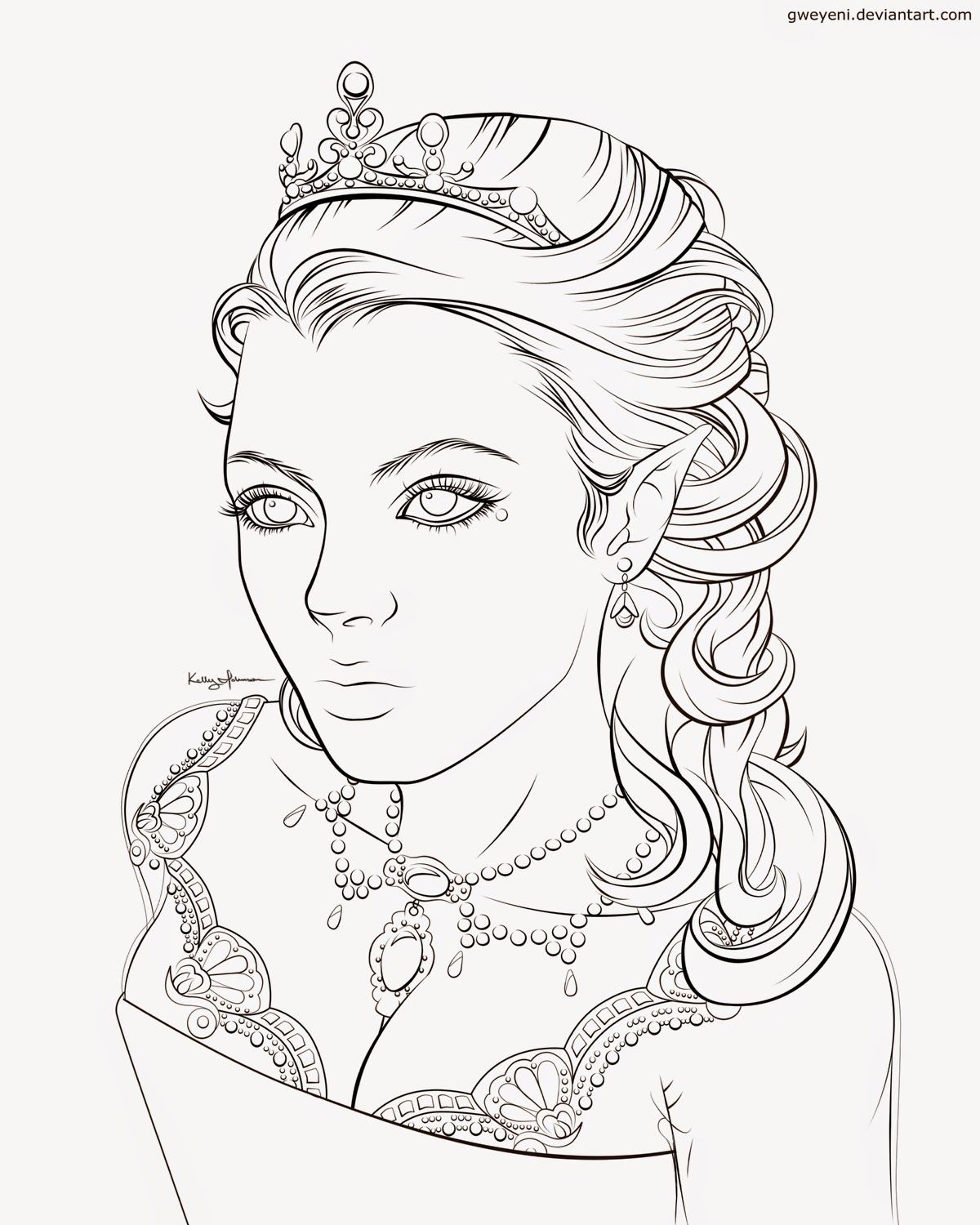 Elizabeth Coloring Pages