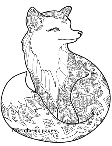 368x480 Zentangle Fox Coloring Page Ella For Fox Coloring Pages