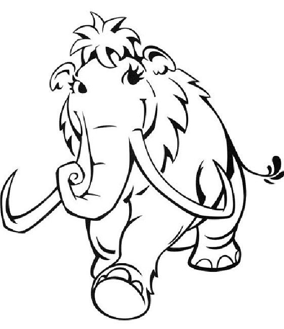 561x650 Ice Age Ellie Coloring Pages Cartoon Ice Age