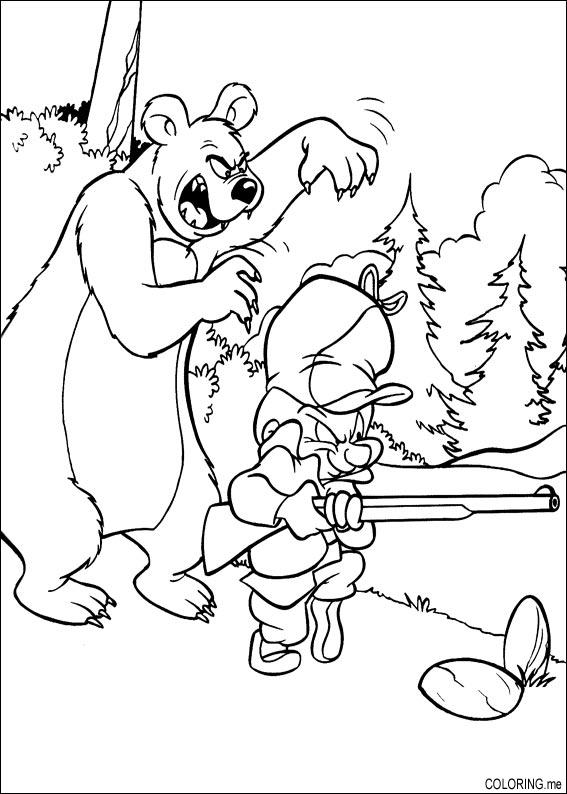 567x794 Coloring Page Bugs Bunny Bear And Elmer Fudd