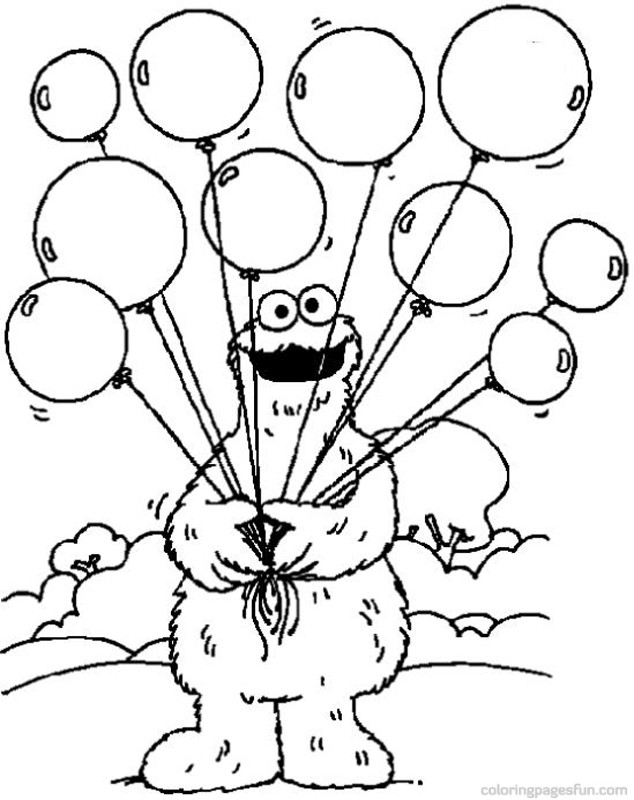634x800 Sesame Street Birthday Coloring Pages