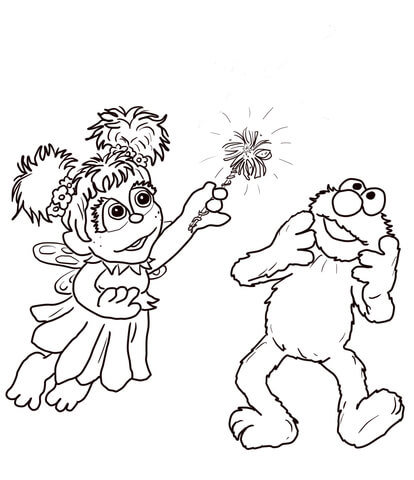 414x480 Elmo And Abby Coloring Pages