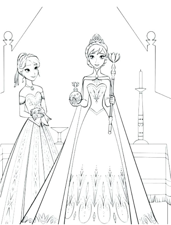 Elsa And Anna Coloring Pages at GetDrawings | Free download