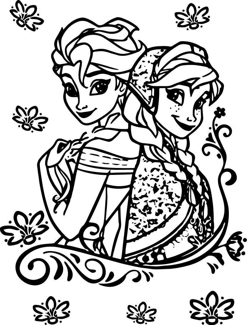 829x1089 Marvelous Brilliant Frozen Elsa Anna Coloring Page With Pict