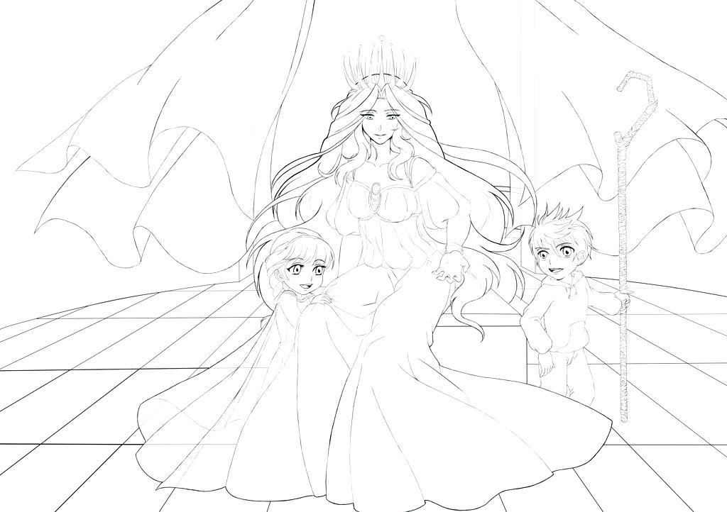 1024x722 Elsa And Jack Frost Coloring Pages