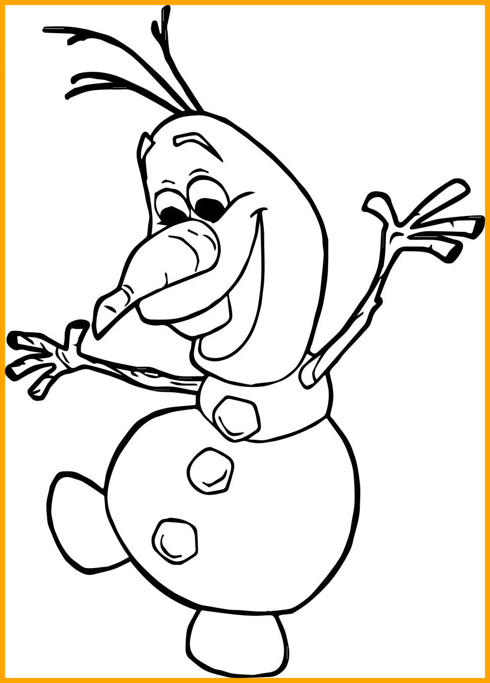 Elsa And Olaf Coloring Pages at GetDrawings | Free download