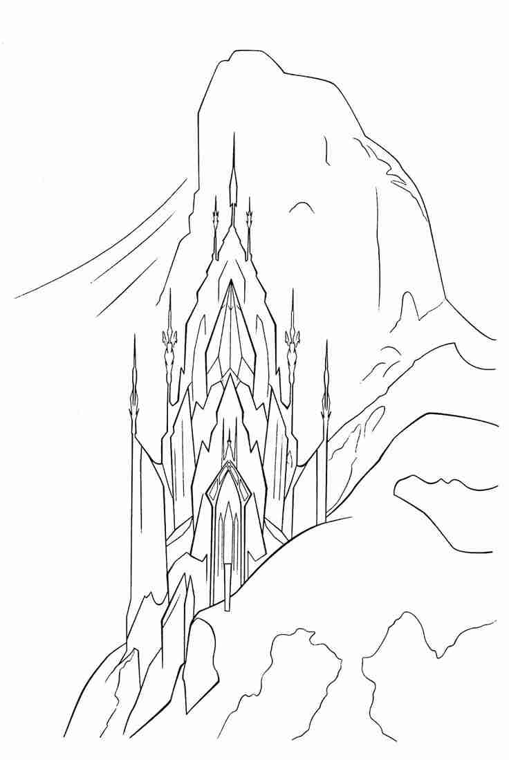 736x1099 Elsa Castle Coloring Page Google Search Art Projects Exceptional