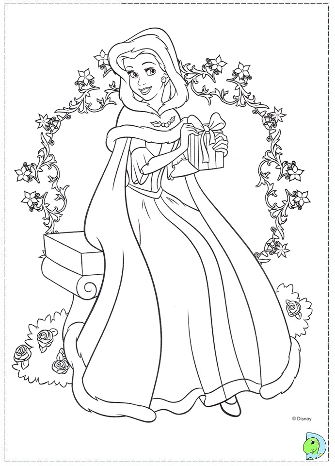 691x960 Disney Princess Christmas Coloring Pages
