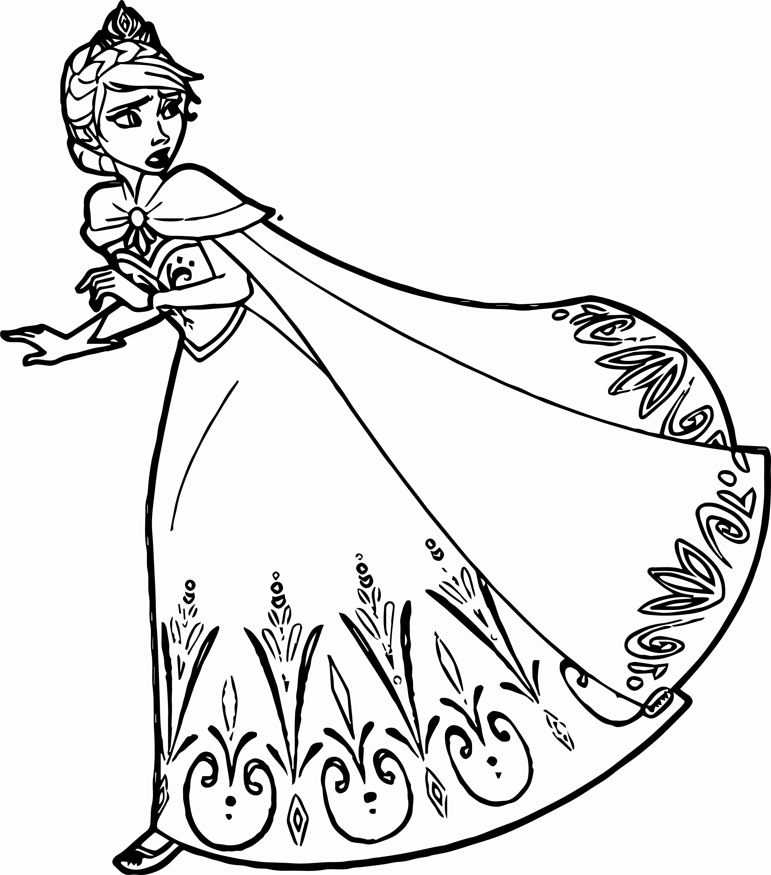 2460x2793 The Nightmare Before Christmas Coloring Pages Fresh Elsa Queen Run