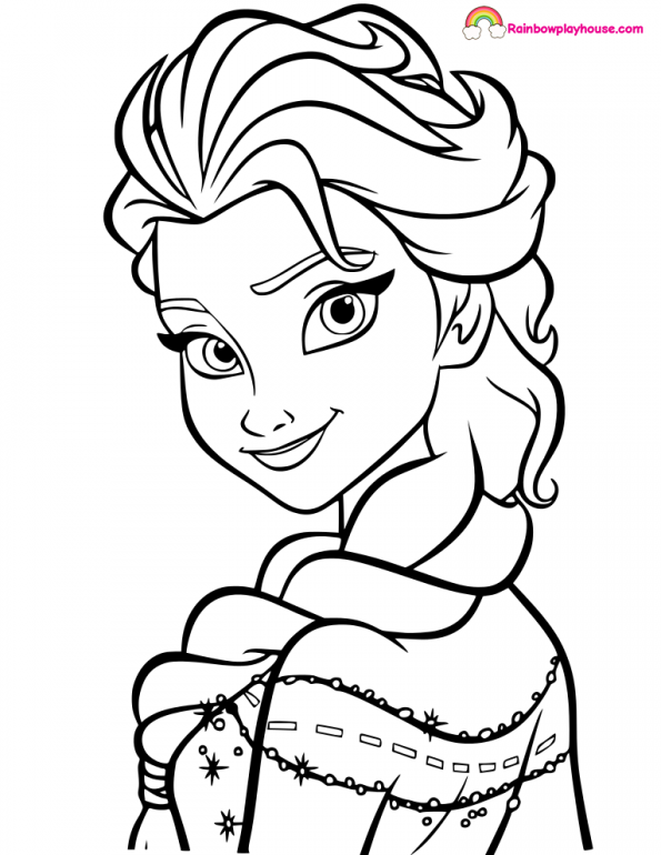 595x770 Frozen Elsa Coloring Page