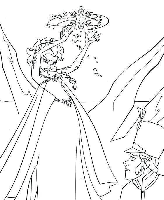 562x683 Frozen Anna And Elsa Coloring Pages