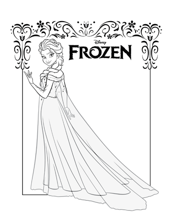 350x453 Free Frozen Colouring Pages