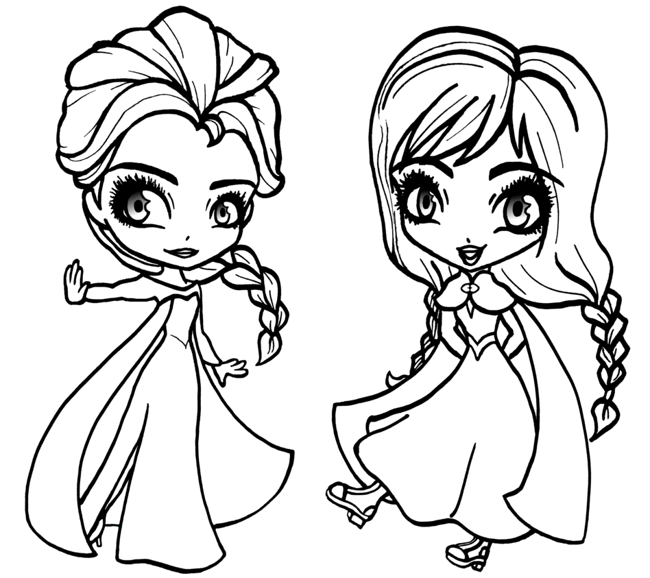 948x843 Frozen Elsa Coloring Pages Chibi