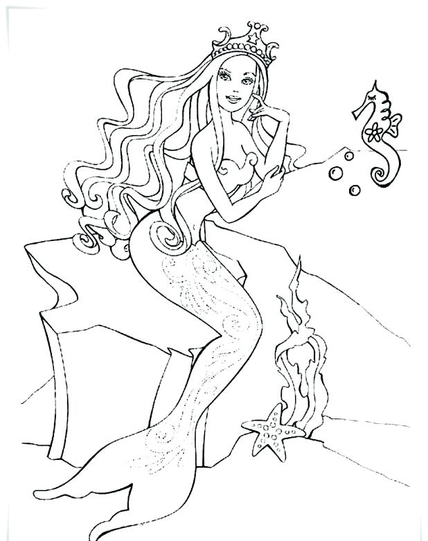 Elsa Mermaid Coloring Pages at GetDrawings | Free download