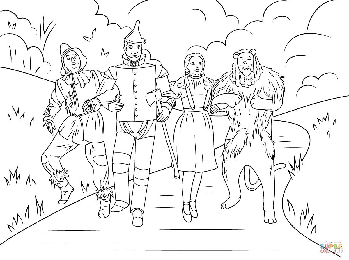 1199x894 Top Wizard Of Oz Coloring Pages