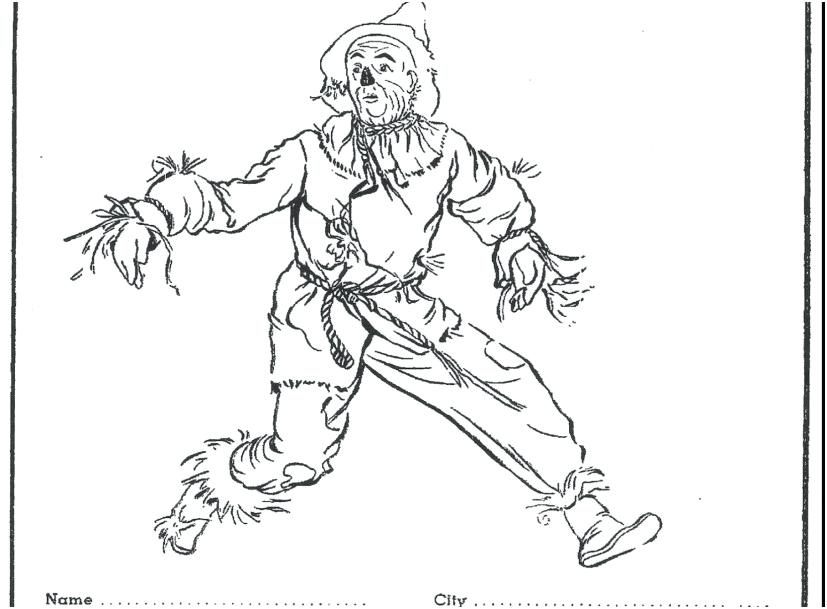 827x609 Wizard Coloring Page Great Scarecrow From Wizard Of Oz Coloring