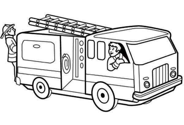 600x408 Emergency Vehicle Coloring Pages