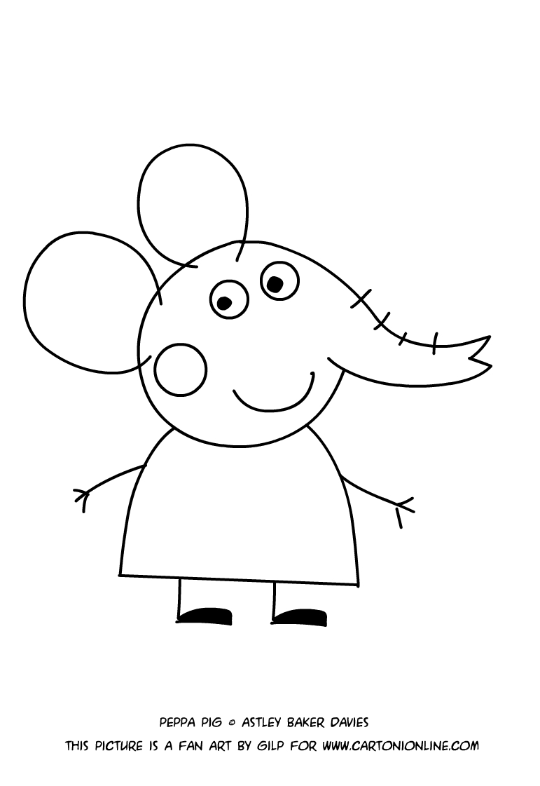 771x1121 Emily Elephant Coloring Pages