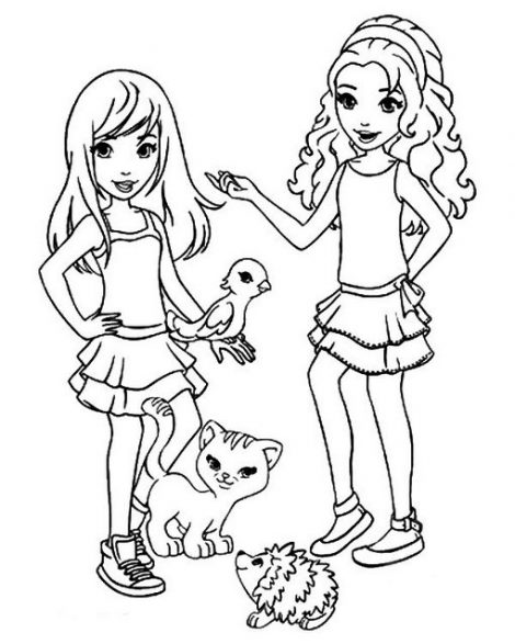 470x587 Lego Friends Coloring Pages Sthepanie And Emma Coloringstar