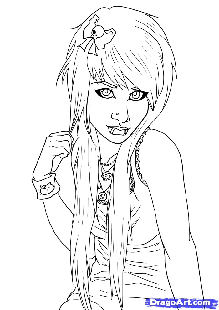 700x990 Homely Idea Emo Coloring Pages To Print Girl Anime Boy Love Couple
