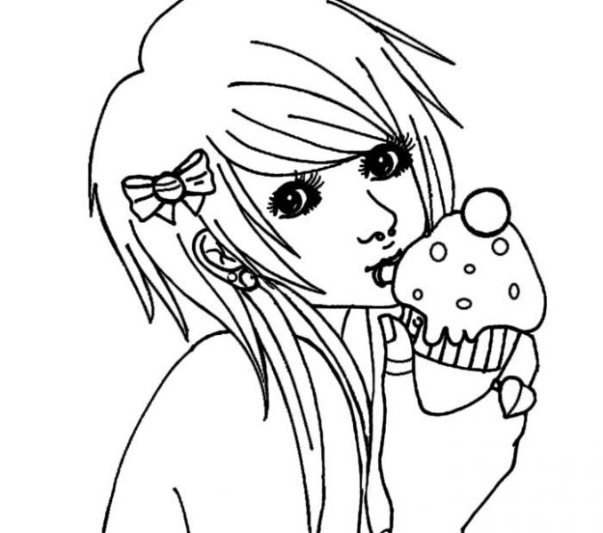 678x600 Emo Girl Coloring Pages Coloring Page Ideas