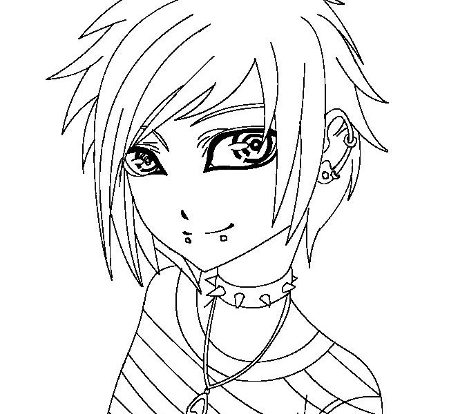 650x600 Emo Girl Coloring Pages Free Emo Girls Coloring Pages Printable