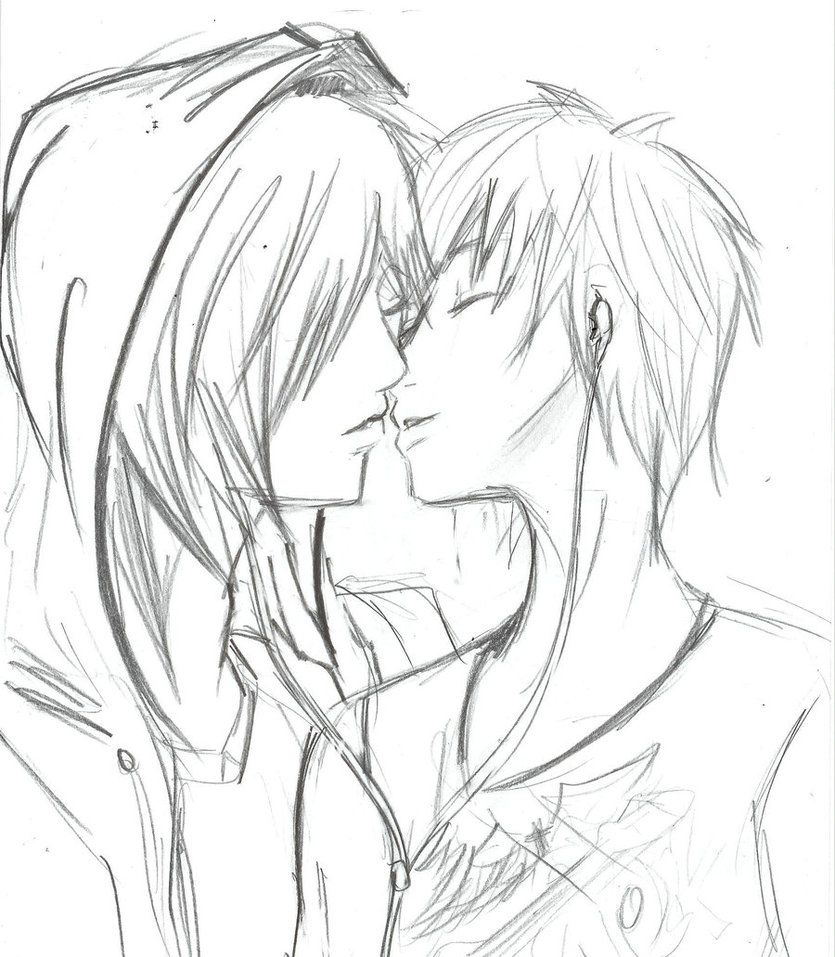 835x957 Emo Anime Art Sketches Cute Emo Couple