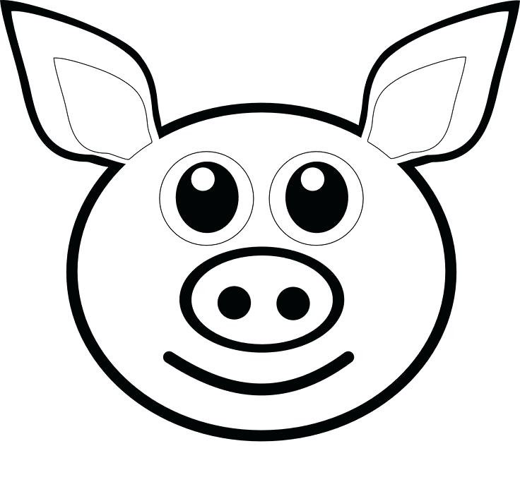736x683 Pig Face Coloring Page Pig Emoji Coloring Pages Printable