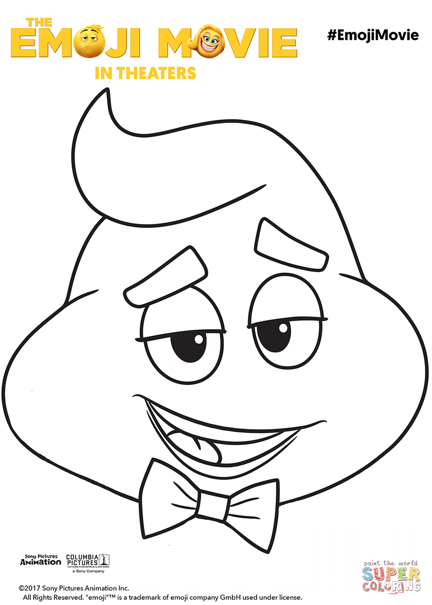 857x1200 Confidential Poop Emoji Coloring Page Free Printable Pages