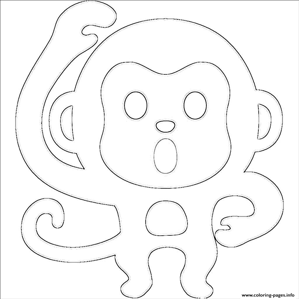 1024x1024 Emoji Monkey Emoticon Coloring Pages Printable