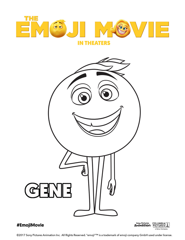 600x776 Printable Emoji Movie Coloring Pages