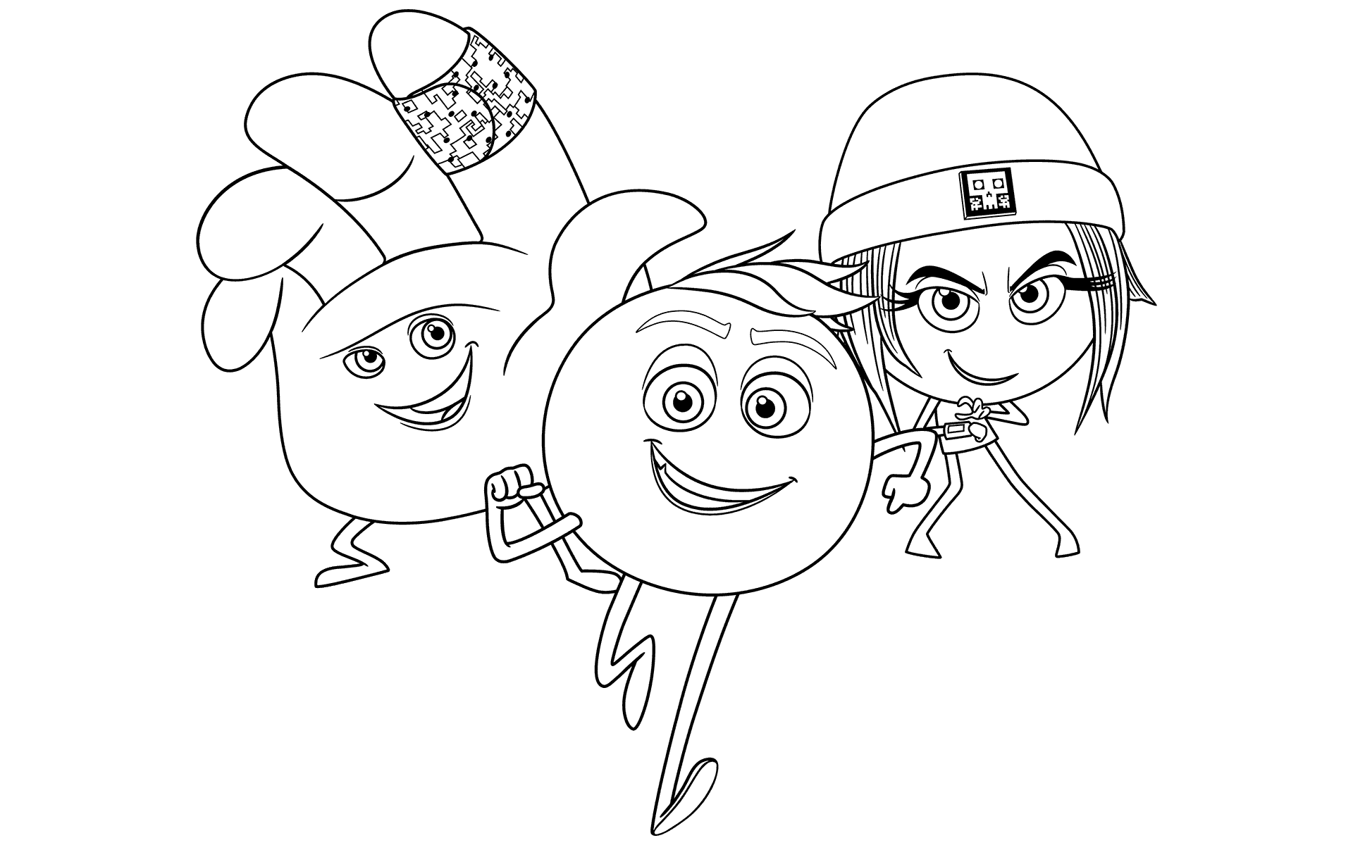 1920x1200 Emojies From Emoji Movie Colouring Page