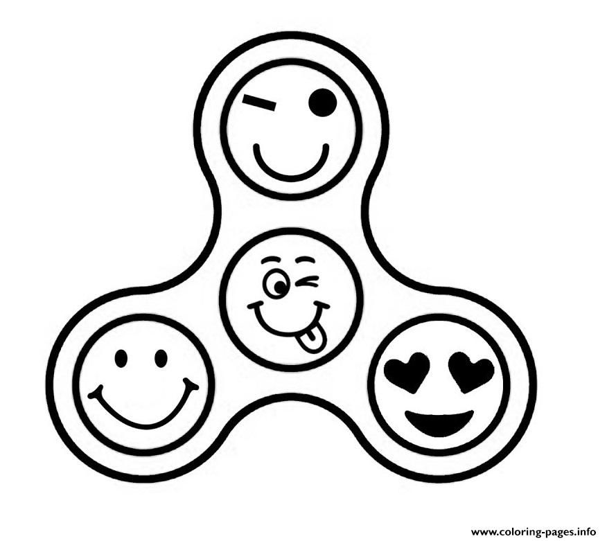 876x781 Print Emoji Fidget Spinner Emoticon Coloring Pages Coloring