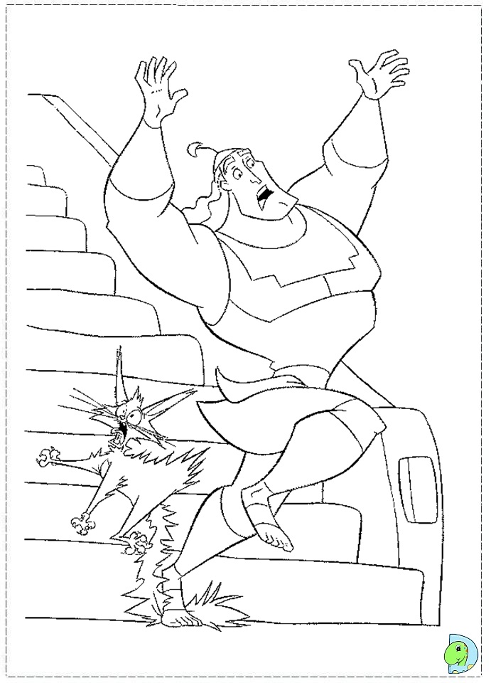 691x960 Kuzco, The Emperor's New Groove Coloring Page