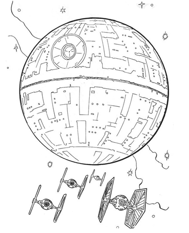 390x480 Death Star Coloring Page Printable Coloring Pages