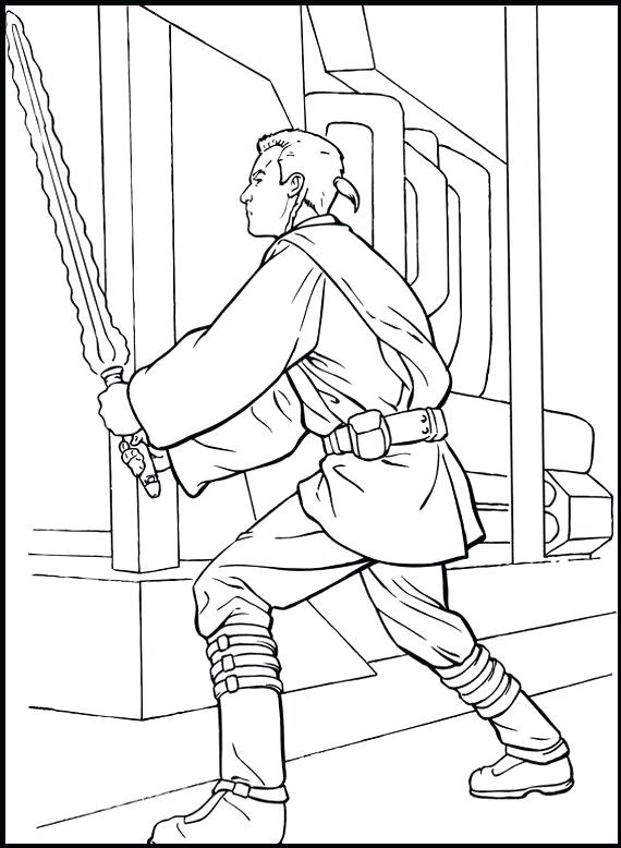 570x778 Star Wars Obi Wan Kenobi Coloring Pages Kids Coloring Laser Sword