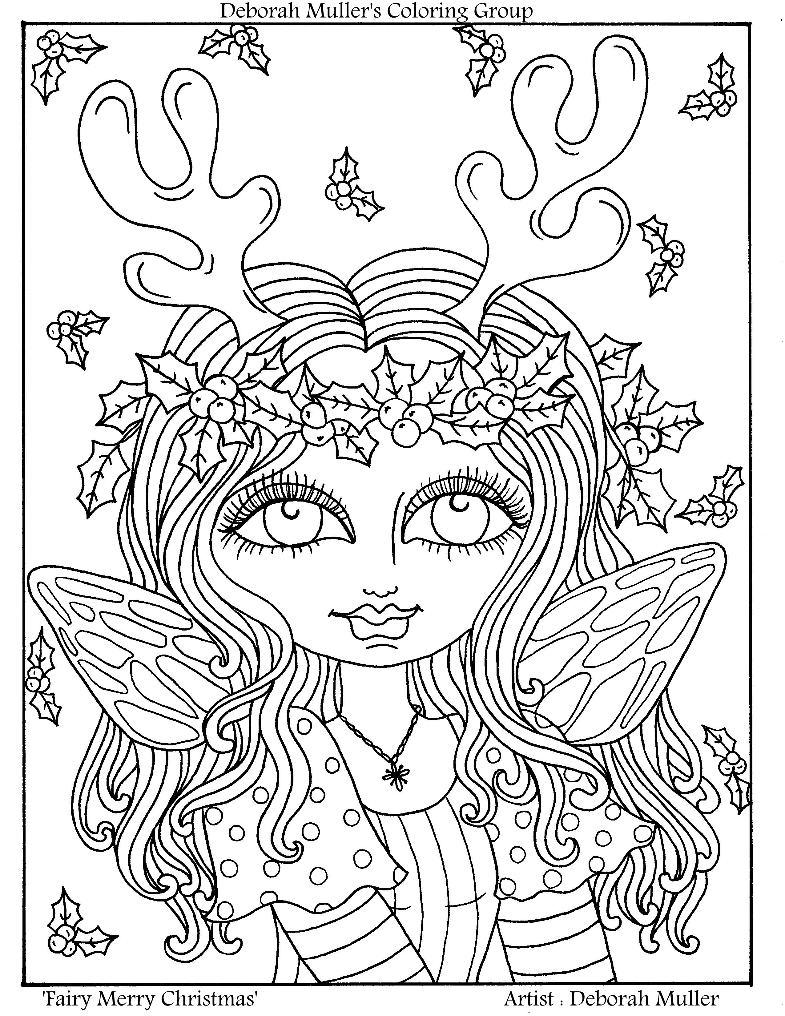 2550x3300 Christmas Fairy Coloring Pages Gallery Coloring For Kids
