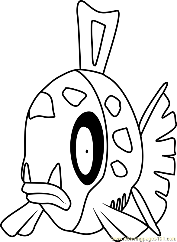 586x800 Feebas Pokemon Coloring Page