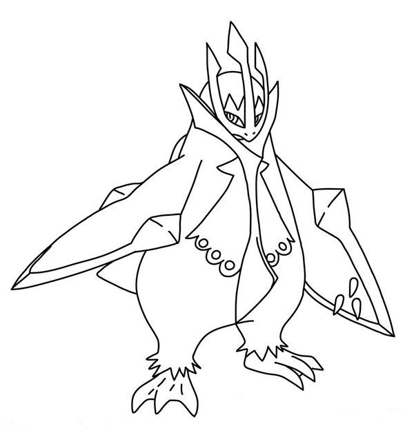 600x631 Line Art Drawing Of Empoleon