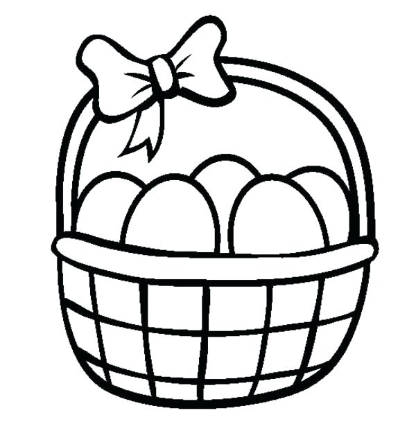 600x612 Easter Basket Coloring Sheet Egg Coloring Sheets Packed With Kids