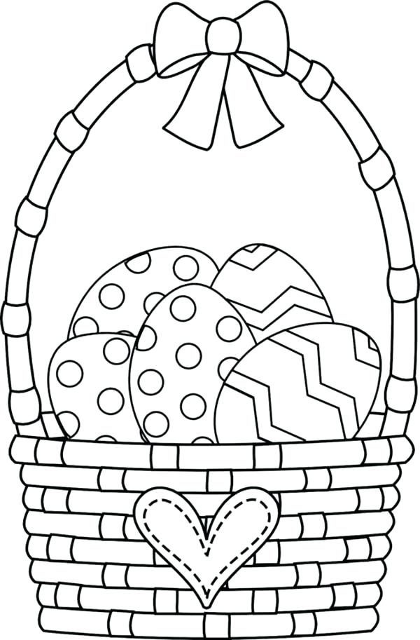 600x913 Easter Baskets Coloring Pages Empty Easter Basket Coloring Sheet
