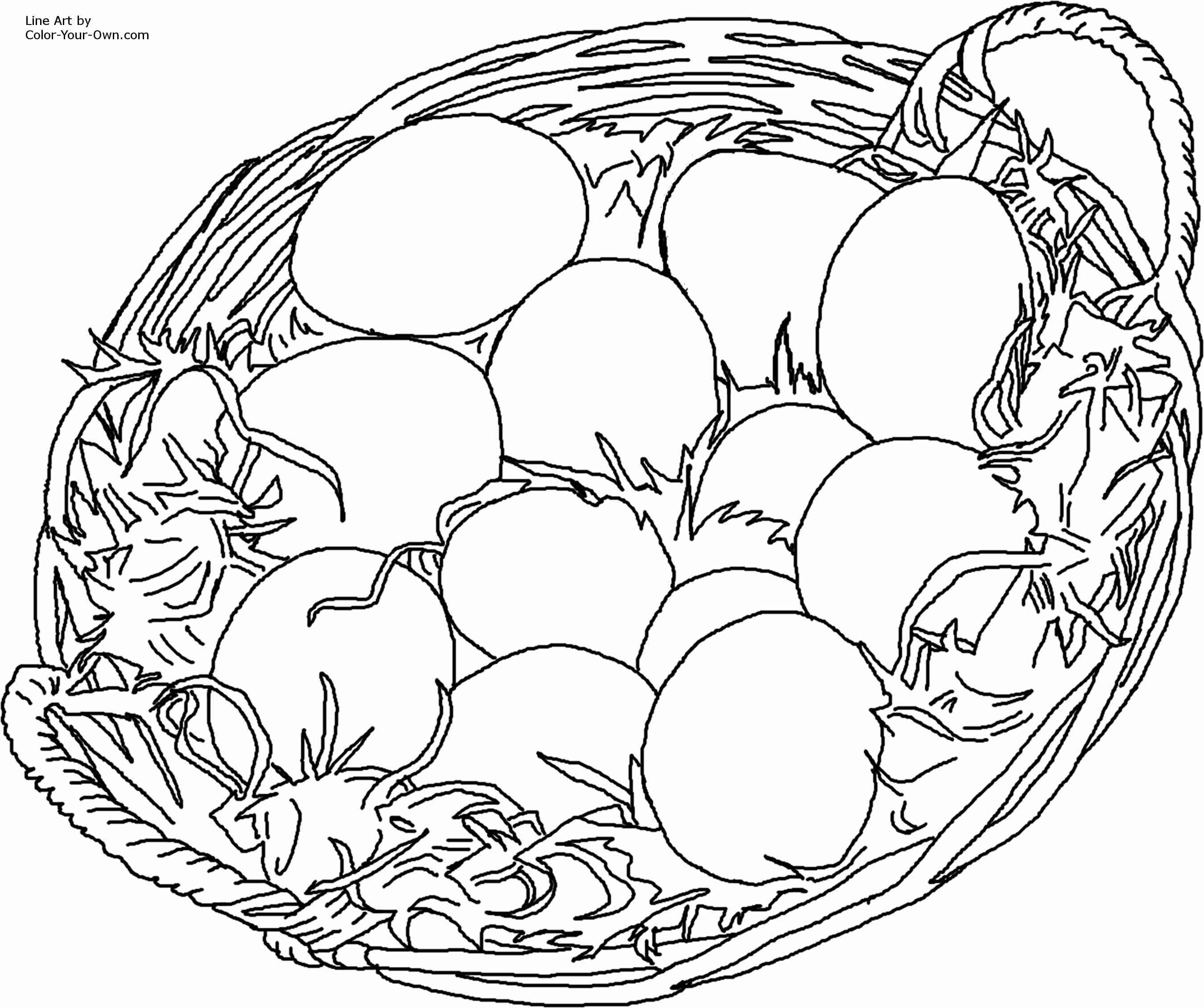 2700x2260 Empty Easter Basket Coloring Page Fancy Egg Pages Olegratiy