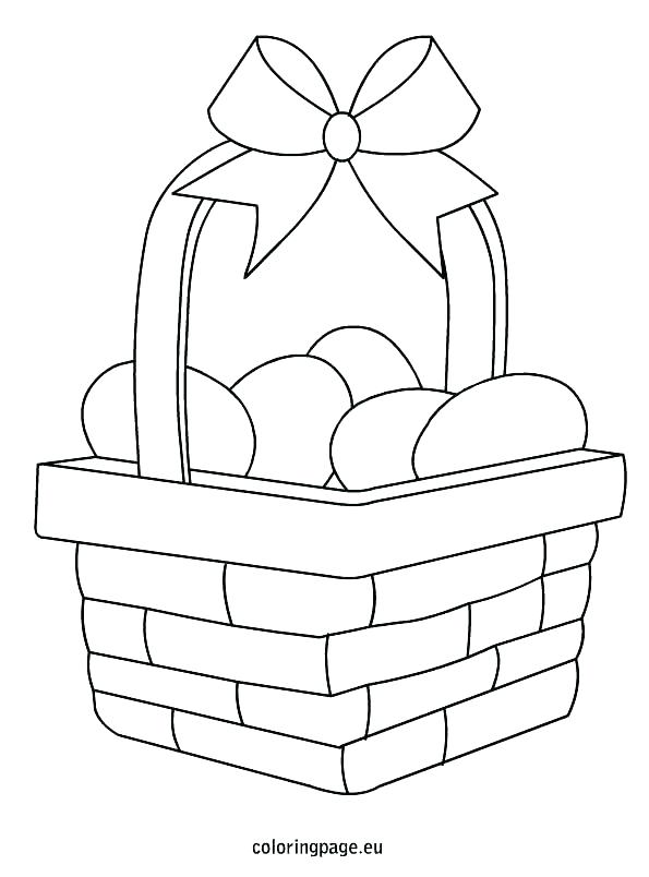 595x804 Basket Coloring Page S S Blank Easter Basket Coloring Page