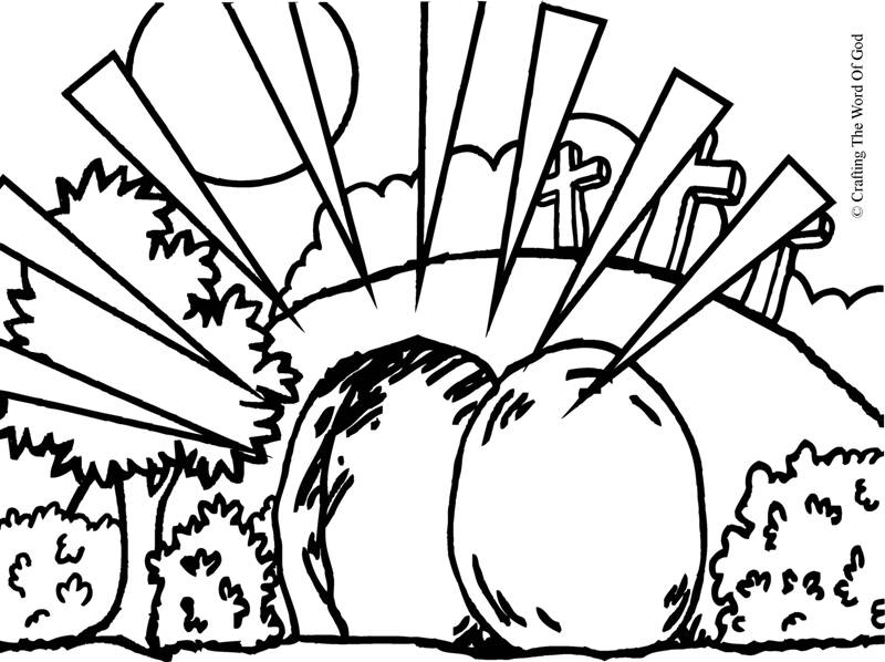 800x598 The Empty Tomb Coloring Page Crafting The Word Of God