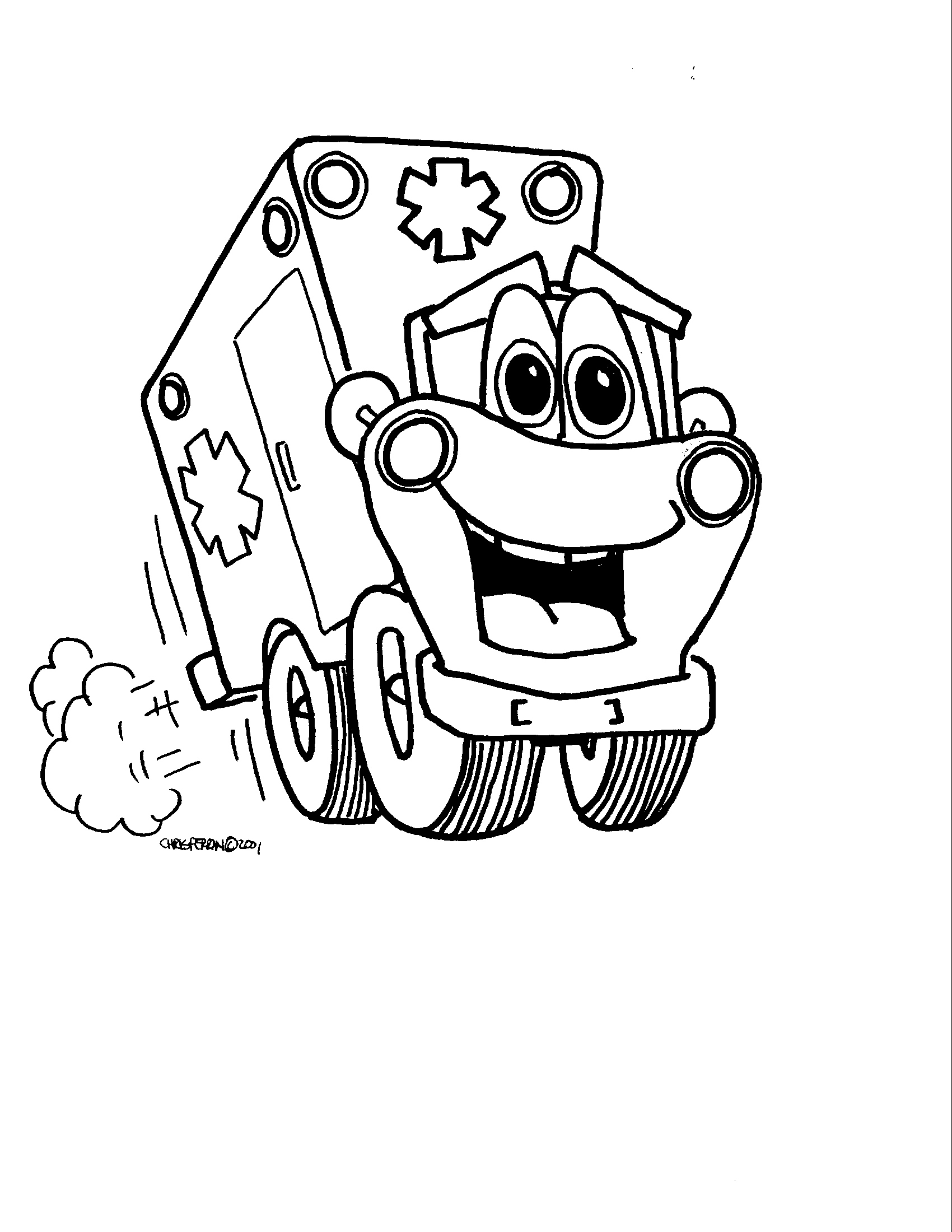 1700x2200 Ambulance Coloring Pages To Download And Print For Free