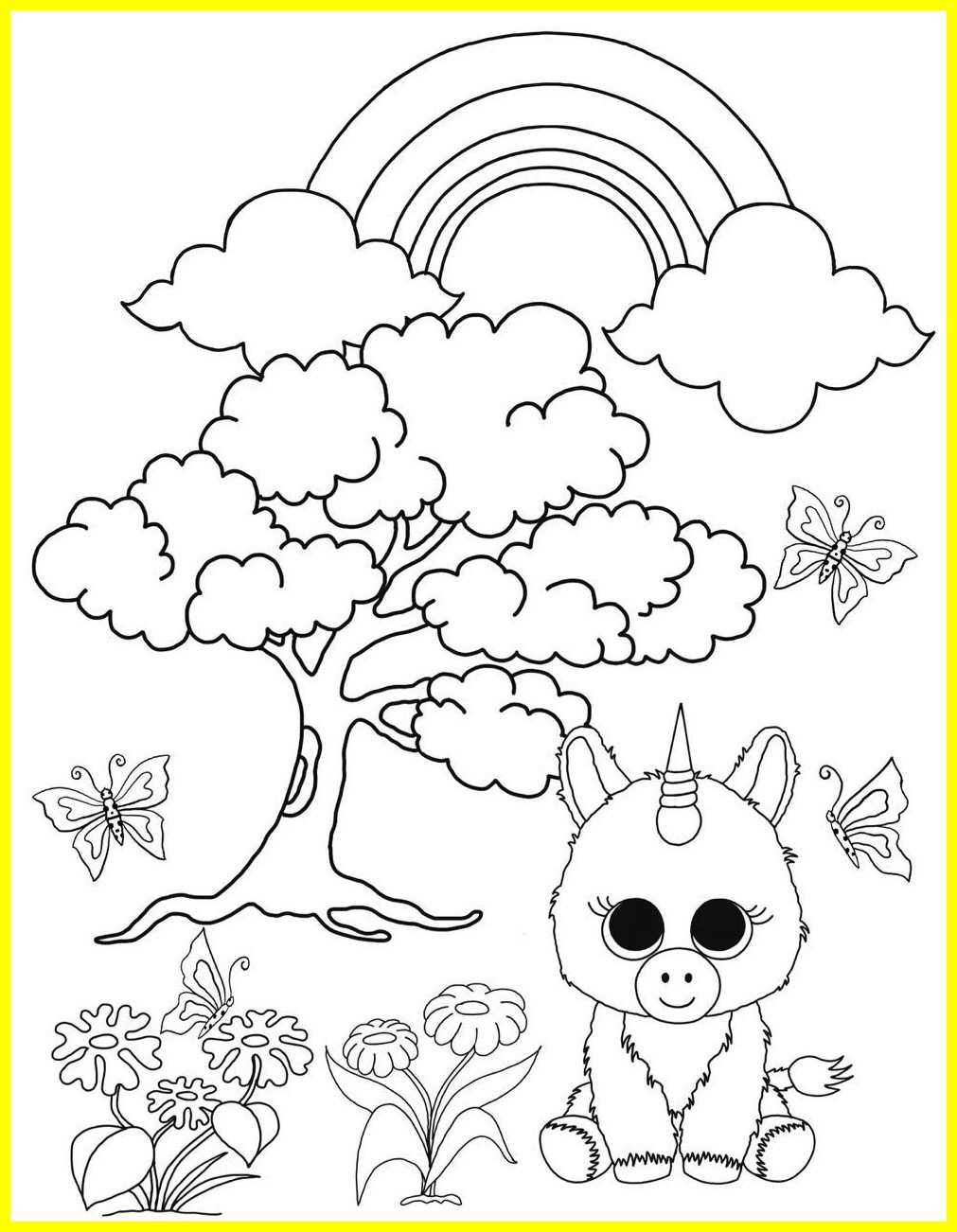 1011x1302 Stunning Beanie Boo Coloring Pages Unicorn In The Enchanted Forest